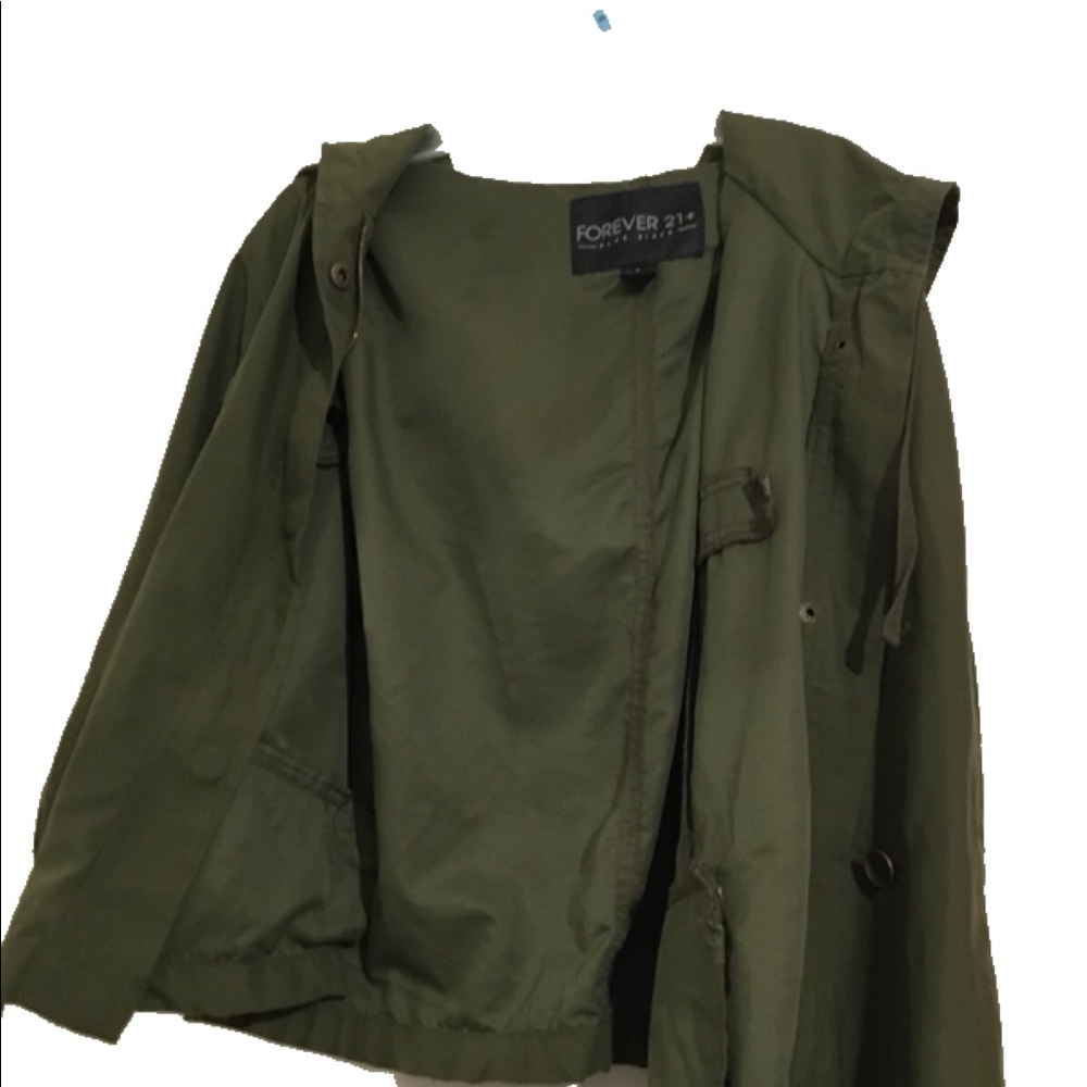 Forever 21 Green Short Windbreaker Jacket